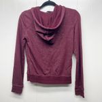 Armani Exchange  Burgundy Full Zip Hooded Women's Sweatshirt Size Small Photo 5