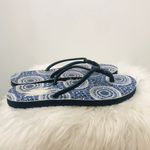 Vera Bradley Navy blue braided Starry Night Women's Flip Flops Size 10. Photo 2