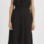 Isabel Marant  Étoile West Asymmetrical Hem Dress Size 40 Black Midi Photo 0