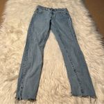 Levi's Levi’s 501 Skinny Jean Light Wash Button Fly Raw Hem 25x30 Photo 2