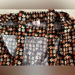 Pink Lily  Large (Runs small) Floral Ruffled Flare Overalls Photo 13