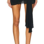 LIONESS  Black Asymmetrical Skirt with Ring Detail Photo 0