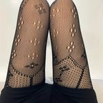 Women's Black Fishnet Tights Sheer Mesh Pantyhose Fashionable Stockings One Size Photo 12