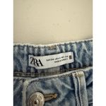 ZARA Women's Light Wash Extra High Waisted Raw Edge Hem Loose Leg Jeans 2 Photo 2