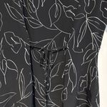 All:Row Floral V Neck Button Front Dress Black Size M Photo 4