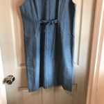 Charter Club  Petites Women's L Vintage Cotton Denim Sleeveless Button-Down Dress Photo 7