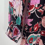 Kate & Mallory NEW Wrap Top Shawl Collar Size Small NWOT Black Floral Long Photo 7