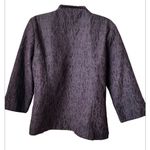 Eileen Fisher Silk Purple Plum Woman's Small Embroidered 3/4 Sleeve Blazer Photo 1