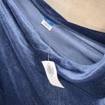 Old Navy Women Blue Winter Velvet One Sleeve Cold Shoulder Christmas Top Sz XXL Photo 3