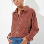 American Eagle Corduroy Button-Up Cropped 100% Cotton Jacket Women’s Size XS Photo 1