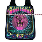 Via Penny Lane Reworked Apparel Carlos Santana 1969 Black Canvas Tote Bag OS Photo 1