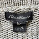 Eddie Bauer  XL Women's Beige Cowl Neck Sweater Cotton Blend‎ Neutral Knit Cozy Photo 3