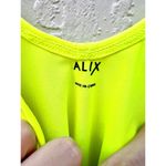 Alix NYC  Elizabeth Sleeveless One Piece Thong Bodysuit Electric Yellow Womens XS Photo 3