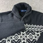 Ralph Lauren Polo  Women's XXL Black‎ Fair Isle Cotton Angora Rabbit Hair Sweater Photo 1