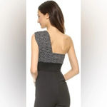 Self Portrait  Black & White One Shoulder Jumpsuit Women’s Size 2 XS Photo 3