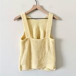 EXPRESS Knit Cotton Blend Tank in Light Yellow Size M Photo 4