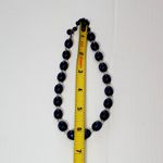Cobalt Blue Beaded Choker Necklace Shepard Hook 12" Photo 3