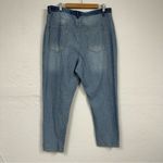 Nasty Gal  Mom Jeans Womens 14 Two Sides To Every Story 2 Tone Denim Blue Photo 9