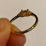 Sterling Silver Oval White Diamond Ring Size 7 Photo 6