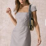 RIHOAS The Grey Square Neck Cap Sleeve Mini Dress 3 Gray Size XS Photo 1