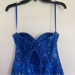Ladivine By‎ Cinderella Divine Long Formal Mermaid Prom Ball Gown Size 8 Beaded Blue Photo 10