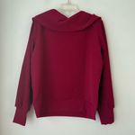 Zenana Outfitters Cabernet Burgundy Ribbed High Neck Half Zip Pullover & Pants 2pc Set S Photo 5