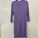 Ralph Lauren Lauren  Womens Dress 12 Purple‎ Stretch Crew Neck 3/4 Sleeve Dress Photo 5