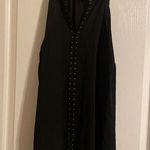 Torrid Black Studded Flowey Blouse Tunic Top Sleeveless Semi Sheer 2x Casual Photo 0