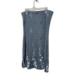 Frederick's of Hollywood Fredericks Of Hollywood Y2K Grey Floral Stretchy Slinky Strapless Dress M Photo 4