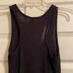 Bongo  Ribbed Black Racerback Dress with Side Split Photo 4