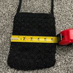 Black Evening Beads Rectangle Crochet Look Crossbody Shoulder Purse Bag Photo 7