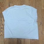 Brandy Melville Cut Off Muscle Tee Graphic Dinosaur Shirt White One Size Photo 2