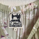 Jaase  off shoulder mini dress size Medium‎ green floral Photo 8