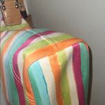 Coach Hampton watercolor Orange and Green Shoulder Bag Vibrant Stripes Photo 5