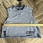 Alphalete Women’s   Very Terry Crop top Cutoff - Celestial Blue Size Small Photo 6