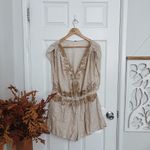 Free People Weila Cream Lace-Trimmed Romper One Piece Photo 1