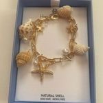 House of Harlow Gold Shell Charm Bracelet Photo 0