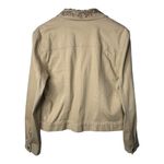 Vintage Nancy Bolen Denim Jacket Large Embellished Beaded Women Size Large Tan Photo 7