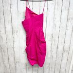 EXPRESS Edition Dress Women Size XXS Pink Asymmetric Side Rouch Sleeveless Mini Photo 4