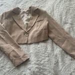 Amazon Cropped Beige Blazer Photo 3