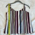 SheIn Striped V-neck Semi Crop Silky Tank Top Camisole Size Extra Small Photo 9
