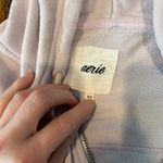 Aerie Light Purple Cargo Style Cropped Hooded Zip Up Sweatshirt Size Small Photo 2