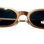 PERSONAL OPTICS Vintage Slim Oval Sunglasses Brown Photo 0