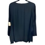 14th & Union NWT  Long Sleeve Black Tunic‎ Blouse Top Size Medium Minimalist Photo 1