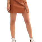 Free People NWT  Midnight Magic Faux Leather Miniskirt 12 Photo 0