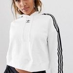 Adidas Cropped Hoodie White Photo 0