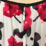 Loft  Women’s Floral Print Defined Waist Pleated Sleeve A-Line Dress Photo 5