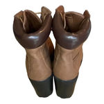 LOVE IMAGE‎ WOMEN'S LACE UP FAUX LEATHER ANKLE BOOTS HEEL BROWN SIZE 8 Photo 5