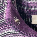 Croft & Barrow  Snap Button Cardigan Sweater Knit Purple Striped Women's Large‎ Photo 7