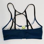 PINK - Victoria's Secret PINK Teal & Neon Green Strappy Swim Bikini Top Photo 1